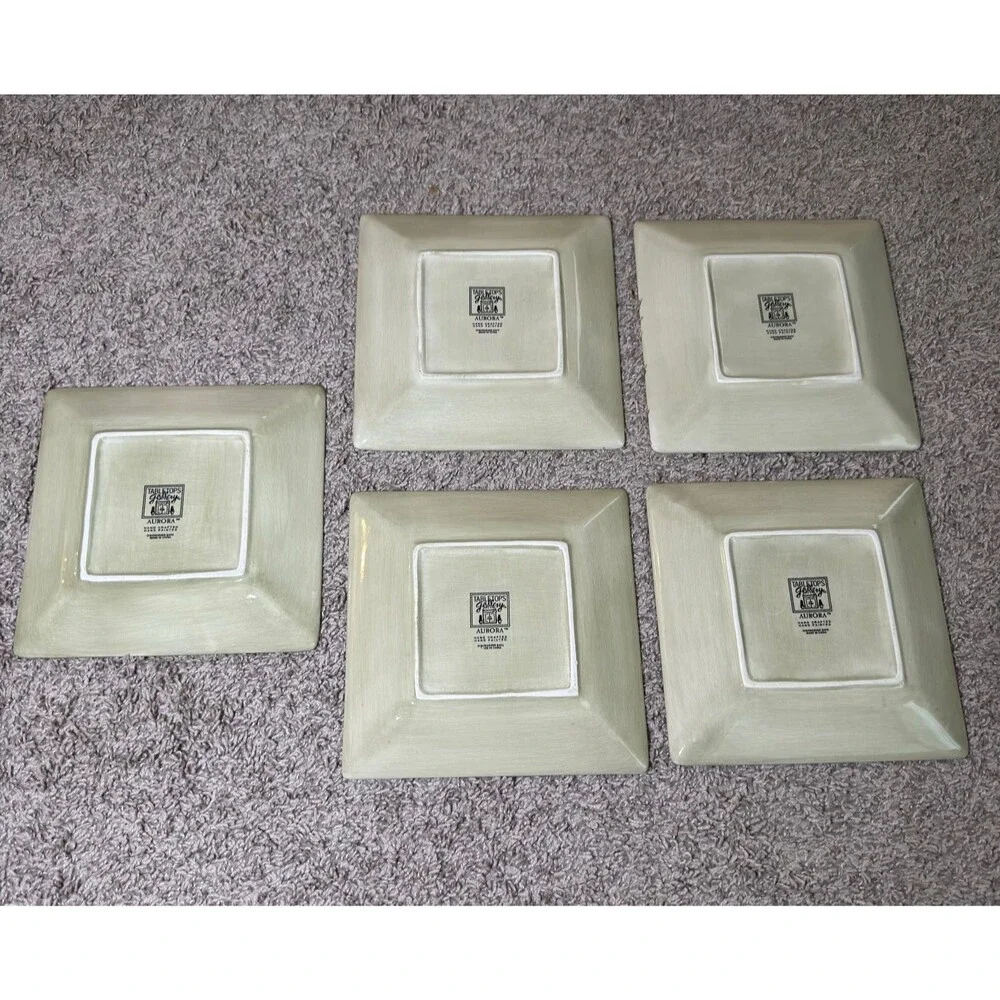Tabletops Gallery Aurora Square Salad Plates 8.25